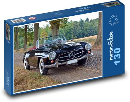 Auto - veterán, Mercedes 300 Sl - Puzzle 130 dílků, rozměr 28,7x20 cm