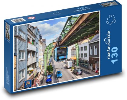 Wuppertal - Kolejka linowa - Puzzle 130 elementów, rozmiar 28,7x20 cm