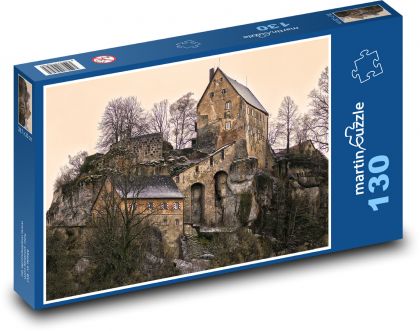 Hrad na vrchole - Puzzle 130 dielikov, rozmer 28,7x20 cm 