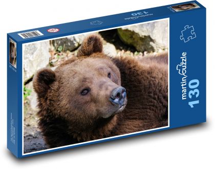 Zvíře - Medvěd Hnědý - Puzzle 130 dílků, rozměr 28,7x20 cm