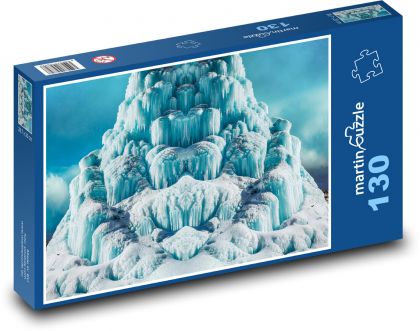Ľadová hora - sneh, zima - Puzzle 130 dielikov, rozmer 28,7x20 cm 