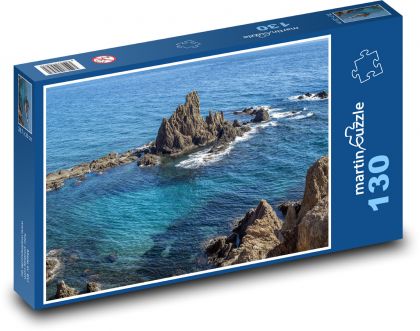 Útes v mori - skaly, príroda - Puzzle 130 dielikov, rozmer 28,7x20 cm 