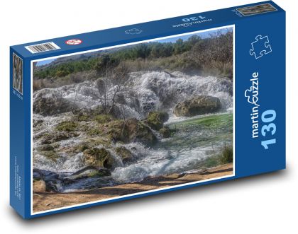 Vodopády - řeka, příroda - puzzle 130 dílků