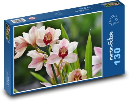 Orchideen - Zimmerblume, Blütenblätter - Puzzle - 130 Teile