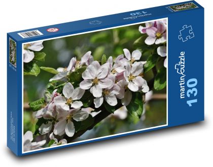 Kwiaty jabłoni - płatki, drzewo - Puzzle 130 elementów, rozmiar 28,7x20 cm