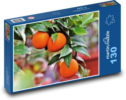 Pomeranče - citrusové ovoce, strom - Puzzle 130 dílků, rozměr 28,7x20 cm