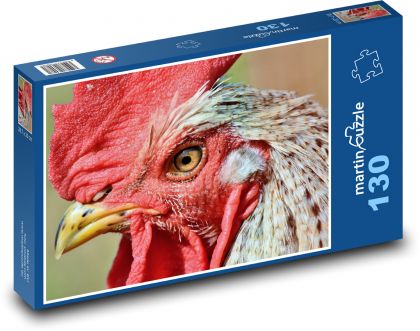 Rooster - poultry, farm animal - Puzzle 130 pieces, size 28.7x20 cm 