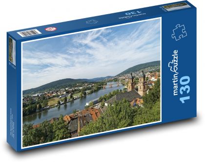 Bawaria, rzeka, miasto - Puzzle 130 elementów, rozmiar 28,7x20 cm