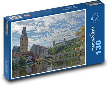 Rožmberk nad Vltavou - Česká Republika - Puzzle 130 dílků, rozměr 28,7x20 cm