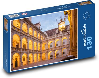 Graz - budova, osvetlenie - Puzzle 130 dielikov, rozmer 28,7x20 cm 