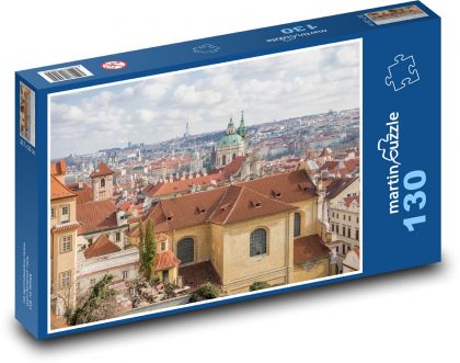 Praha - Česká republika, domy - Puzzle 130 dílků, rozměr 28,7x20 cm