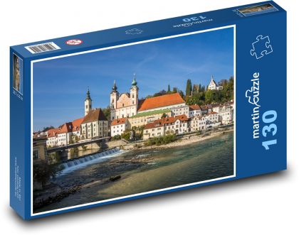 Steyr - Rakúsko, rieka - Puzzle 130 dielikov, rozmer 28,7x20 cm 