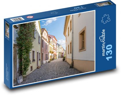 Ulica - miasto, domy - Puzzle 130 elementów, rozmiar 28,7x20 cm