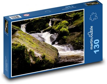 Rieka v lese - príroda, stromy - Puzzle 130 dielikov, rozmer 28,7x20 cm 