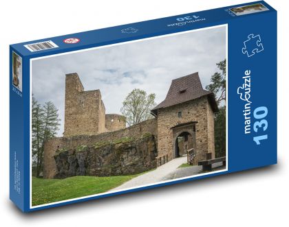 Velhartice - pevnosť, stredoveký hrad - Puzzle 130 dielikov, rozmer 28,7x20 cm 