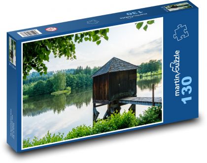 Jezero - krajina, rybník - Puzzle 130 dílků, rozměr 28,7x20 cm