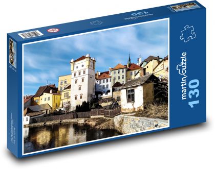 Jindřichův Hradec - South Bohemia, houses - Puzzle 130 pieces, size 28.7x20 cm 