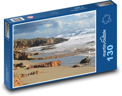 Sandy beach - sea, coast - Puzzle 130 pieces, size 28.7x20 cm 