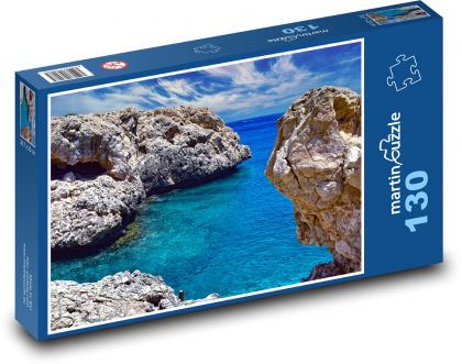 Skaly v mori - príroda, ocán - Puzzle 130 dielikov, rozmer 28,7x20 cm 