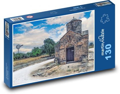 Stredoveký kostol - architektúra, Cyprus - Puzzle 130 dielikov, rozmer 28,7x20 cm 