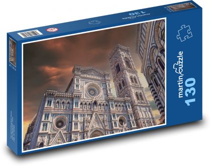 Florentská katedrála - Itálie, Gotická architektura - Puzzle 130 dílků, rozměr 28,7x20 cm