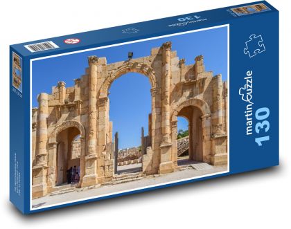 Starověká brána - kámen, architektura - Puzzle 130 dílků, rozměr 28,7x20 cm