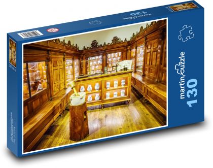 Múzeum vedy - lekáreň, história - Puzzle 130 dielikov, rozmer 28,7x20 cm 