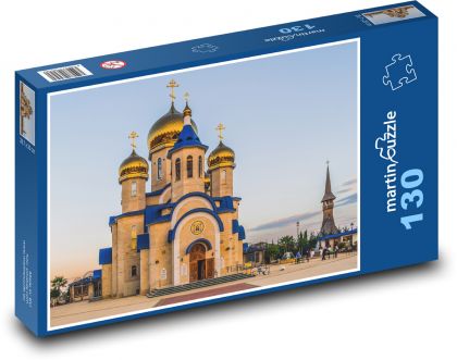 Rosyjski kościół - kopuła, architektura - Puzzle 130 elementów, rozmiar 28,7x20 cm