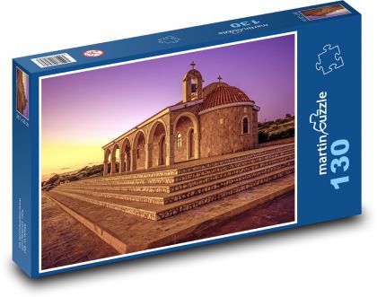 Agios Epifanios - kościół, Cypr - Puzzle 130 elementów, rozmiar 28,7x20 cm