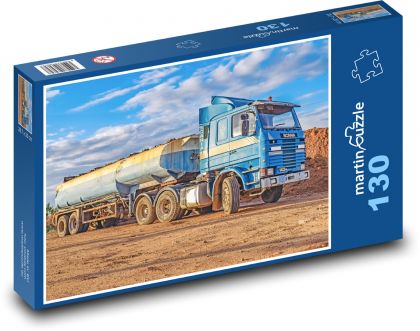 Cisternový vůz - nákladní auto, přeprava  - Puzzle 130 dílků, rozměr 28,7x20 cm