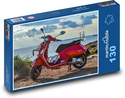 Vespa - Motorrad, Fahrzeug - Puzzle - 130 Teile