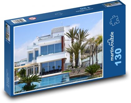 Vila - moderná architekúra, bývanie - Puzzle 130 dielikov, rozmer 28,7x20 cm 