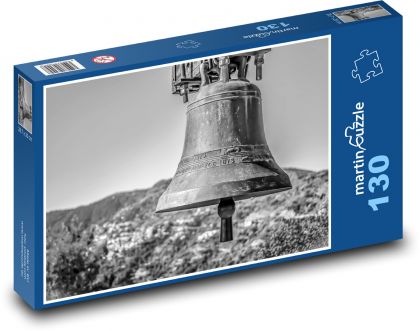 Bell - church, brass - Puzzle 130 pieces, size 28.7x20 cm 