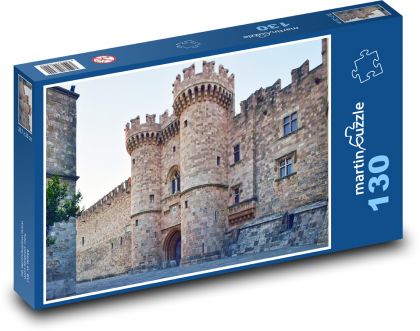 Středověký hrad - Rhodos, kámen - puzzle 130 dílků