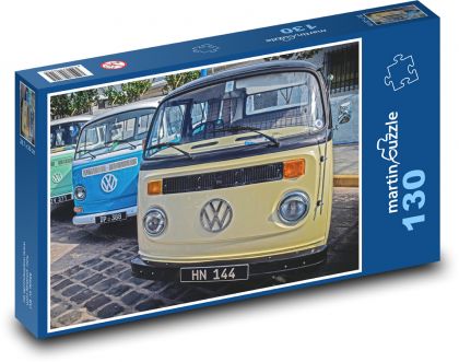 Volkswagen - veteráni, automobil - Puzzle 130 dílků, rozměr 28,7x20 cm