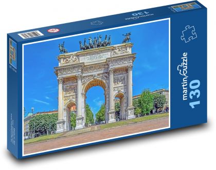 Arco Della Pace - arch, Italy - Puzzle 130 pieces, size 28.7x20 cm 