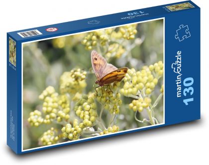 Butterfly - pollination, flower - Puzzle 130 pieces, size 28.7x20 cm 