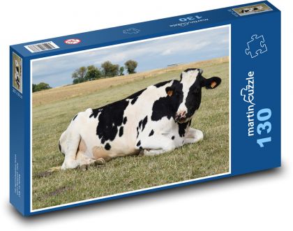 Krava - farma, lúka - Puzzle 130 dielikov, rozmer 28,7x20 cm 