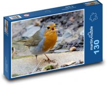 Červenka - pták, pást se Puzzle 130 dílků - 28,7 x 20 cm
