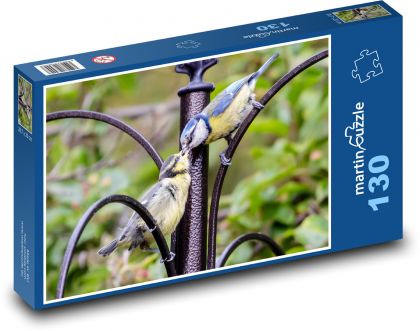 Sýkorka - pták, peří - puzzle 130 dílků
