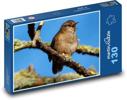 Oriešok na vetve - vták, zviera - Puzzle 130 dielikov, rozmer 28,7x20 cm 