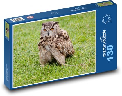 Noční sova - dravec, lovec - Puzzle 130 dílků, rozměr 28,7x20 cm