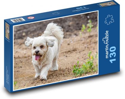 Psí mazlíček - pes, roztomilý - Puzzle 130 dílků, rozměr 28,7x20 cm