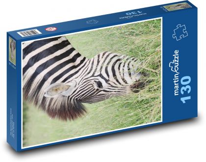 Zebra - pruhované zvíře, Afrika - Puzzle 130 dílků, rozměr 28,7x20 cm