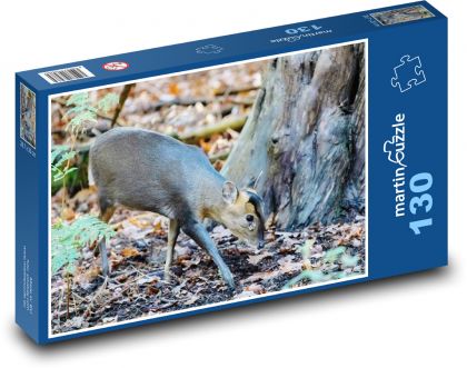 Muntjac - jeleń, ssak - Puzzle 130 elementów, rozmiar 28,7x20 cm