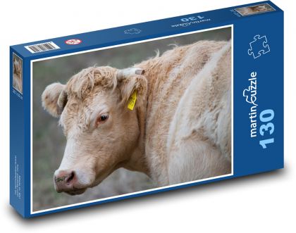 Krowa - bydło, bydło - Puzzle 130 elementów, rozmiar 28,7x20 cm