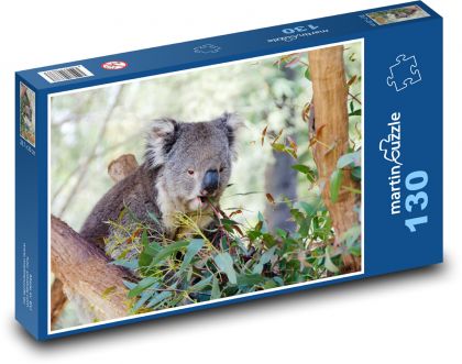Koala na strome - vačkovec, zviera - Puzzle 130 dielikov, rozmer 28,7x20 cm 