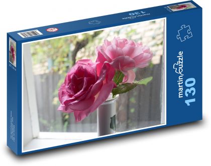 Rose - Blume, Blumenstrauß - Puzzle - 130 Teile