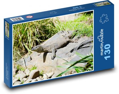 Varan - plaz, jašterica - Puzzle 130 dielikov, rozmer 28,7x20 cm 