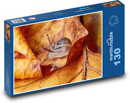 Schnecke - Garten, Herbst - Puzzle - 130 Teile